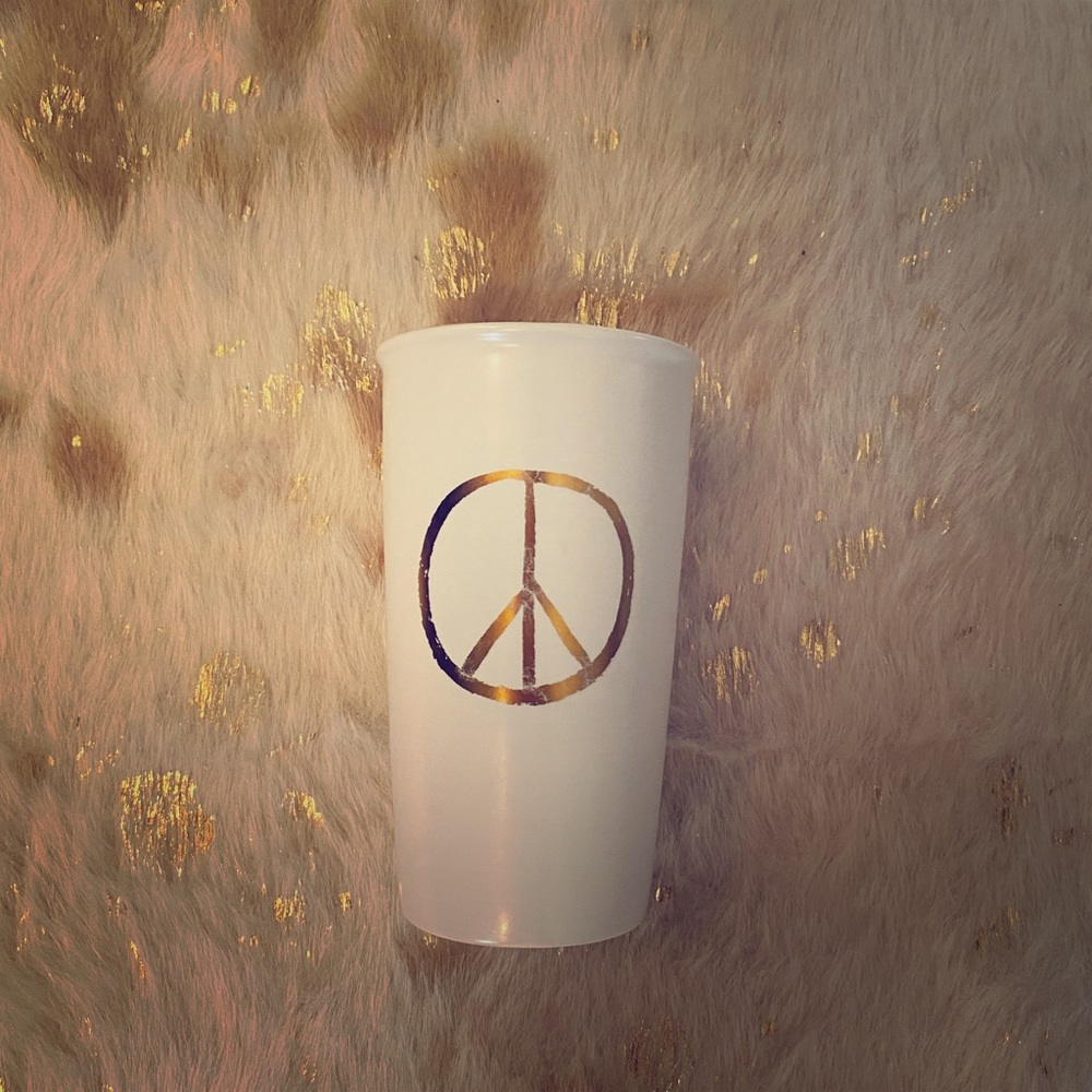 Starbucks peace travel mug